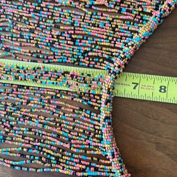 Boho seed bead bib necklace - Picture 9 of 9